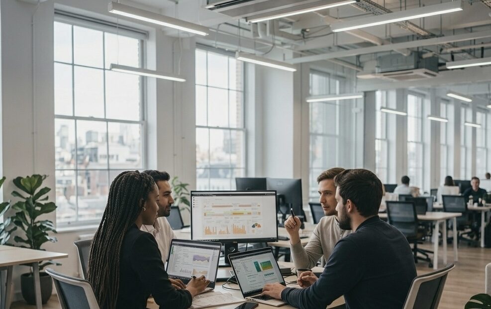 The sales floor, open plan.